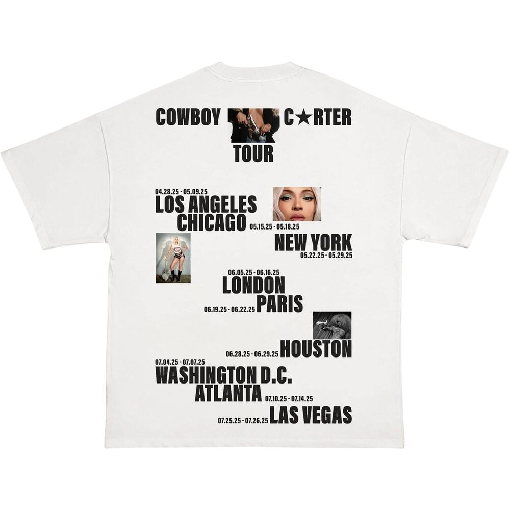 Beyonce Cowboy Carter Tour CCT 2025 Official Tour Tee Size XL New without Tag